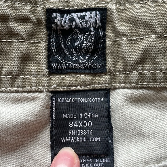 KUHL Outkast Canvas Pants Men’s 34x30 Workwear Outdoor Hiking Khaki Cargo - Picture 2 of 14